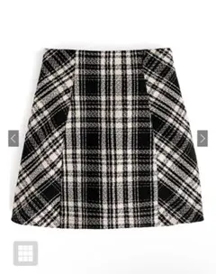 GRL インパン裏地付きチェック柄ツイードミニスカート［ta088］