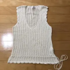 透かし編みサマーニット　ノースリーブ　ベスト