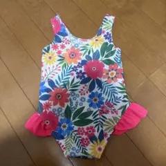 ベビー女の子用花柄ワンピース水着90