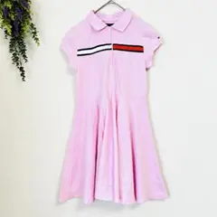 ✨良品✨トミーヒルフィガー 半袖ポロワンピース ピンク ゴルフウェア 素敵