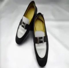 HERMES コンスタンス レザー ローファー バイカラー エルメス 21cm