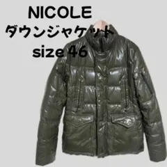 NICOLE CLUB FOR MEN ダウンジャケット 46サイズ オリーブ