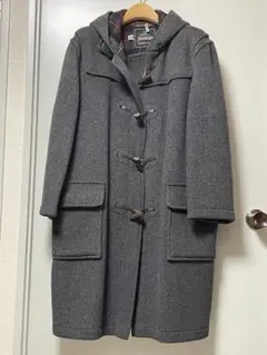 英国製　コラボダッフルコート　グレー系