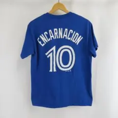 Majestic BLUE JAYS ENCARNACION 10 Tシャツ 青のサムネイル