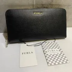 【未使用】FURLA　ラウンドファスナー長財布　ブラック