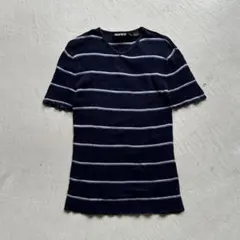 90s dkny navy border knit tee ボーダー ニットt