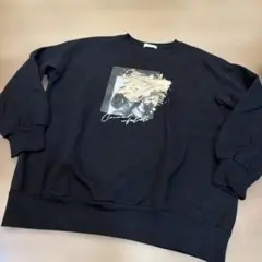フォトプリント スウェット ブラック M