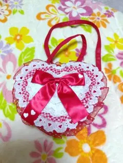 ハート型ショルダーバッグ 赤