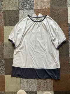 【保育士エプロン】学研 すてきな先生 バイカラー バックリボン付きチュニック