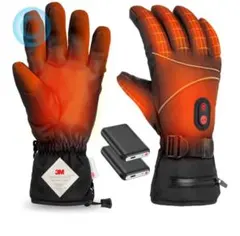 電熱グローブ　電熱手袋　16000mAh　バッテリー付き　バイク　L 裏起毛