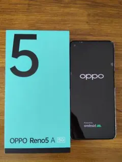 中古品　OPPO Reno5A アイスブルー　2022年1月24日製造