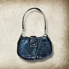 00's vintage レザー　ギミック　ハンドバック　y2k パンク