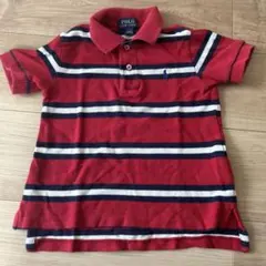Polo Ralph Lauren ポロシャツ 100㎝　赤/白/青ストライプ