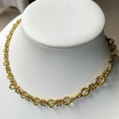 【日本製】金メッキネックレス　ゴージャス　ゴールド　パーティー