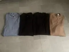 UNIQLO リブハイネックT S 4点セット