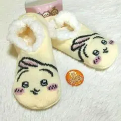 Ｒ②ちいかわウサギ　裏ボアルームソックスルームシューズ部屋履き室内防寒21~23