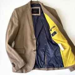 【美品】ZARA ザラ テーラードジャケット ベージュ 50 バイカラー ウール
