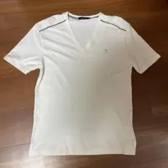 BURBERRY BLACK LABEL Vネック Tシャツ 2号 ホワイト