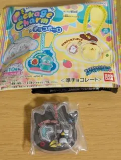 サンリオキャラクターズ　パッケージチャーム＆チョコボーロ　バッドばつ丸