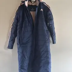 adidas フード付きネイビーコート