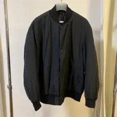 [タグ付]無印良品 リブ付きブルゾン 紳士M 黒