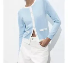 新品未使用タグ付き　ザラ　配色ニットカーディガン