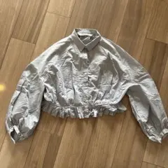Ray BEAMS 長袖 ショート丈 フリルシャツのサムネイル