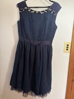ネイビー レースドレス サイズ40、ボレロセット