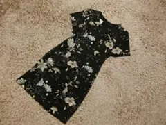 英国製　美品　ローラアシュレイ　花柄　清楚　ワンピース　ブラウン系　７