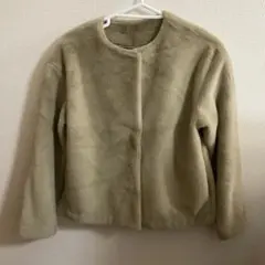 スムースヤーンフリースノーカラージャケット 長袖