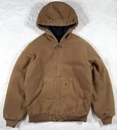 Carharttキッズカーハートアクティブジャケット　ブラウンUSA製ビンテージ Kids】00年代 Carhartt カーハート ダックジャケット アクティブ