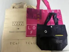 LOWRYS FARM ローリーズファーム　レアな帆布　不織布　ショッパー　5点