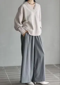 【新品・未使用】LEPSIM5ゲージアンゴラMIXレイヤープルオーバー