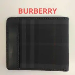 AMY25 バーバリー 美品 ノヴァチェック 2つ折り財布 メンズ