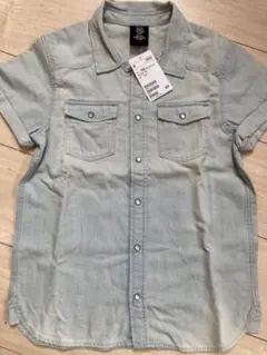 【未使用】デニム素材シャツ