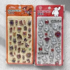 2点まとめ売り✨国内正規品◎ディズニーぷくぷくシール ズートピア ベイマックス