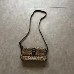 grunge leopard shoulder bag y2k brown