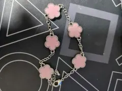 ピンク花型チャーム ネックレス