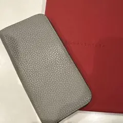 BONAVENTURA iPhone12・pro 手帳型ケース グレー✖️シアン