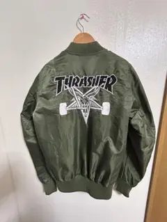 THRASHER MA-1ジャケット オリーブ