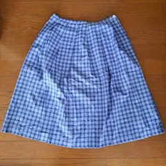 agnes b. フレアスカート フランス製 チェック柄 38　Mサイズ相当のサムネイル