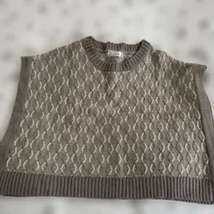 グレー 編み模様 ニットベスト　専用