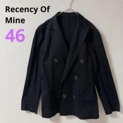 【Recency Of Mine】 ダブルブレストジャケット　黒　日本製　46