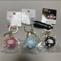 万博　サンリオミャクミャク　シナモロール　キーホルダー　3個セット