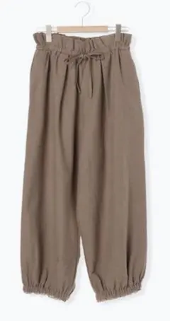 サマンサモスモス 裾レースパンツ モカ