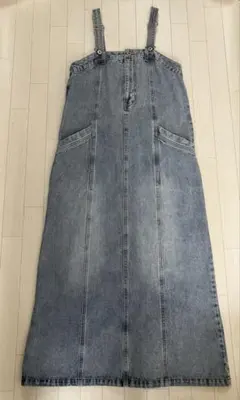 DISCOAT USコットンデニムジャンスカ サックスブルー Mサイズ