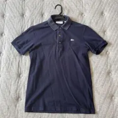 Lacoste ネイビー ポロシャツ 白ワニ