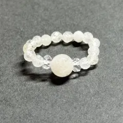 BR1104 天然石パワーストーン ビーズリング リビアングラス 7＆3.5mm