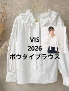 VIS2026 春夏フリルネックブラウス(Fサイズ)ボウタイ・リボンブラウスのサムネイル