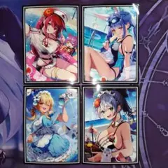 ホロライブ　スリーブ　単品　計4枚　3期生　水着　録画　混沌の女神様